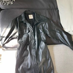 Abercrombie & fitch pleather trench